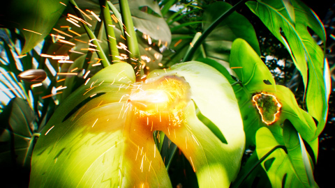 High speed bullet impact simulation effect