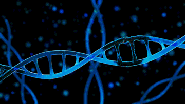 DNA molecule disintegration simulation effect
