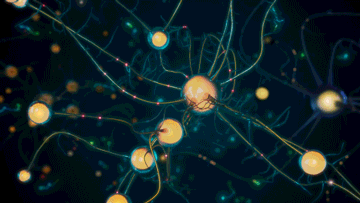 3D neuron cell scientific visualization render